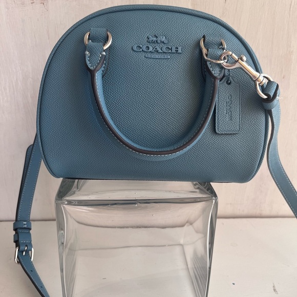 COACH Sydney Satchel - Silver/Pacific Blue - Picture 4 of 16